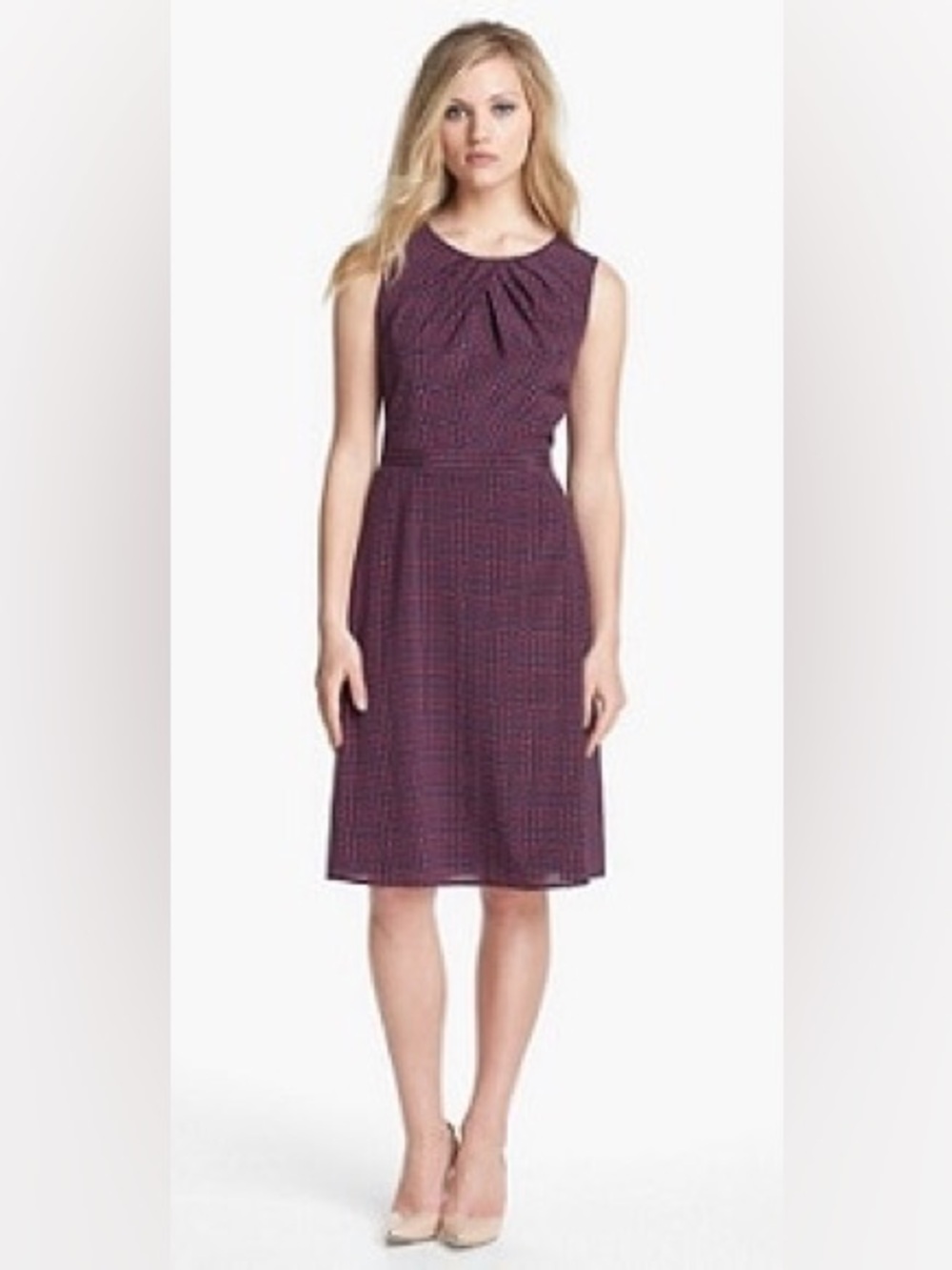 Tory Burch ‘Maxine' Stretch Silk A-Line Dress